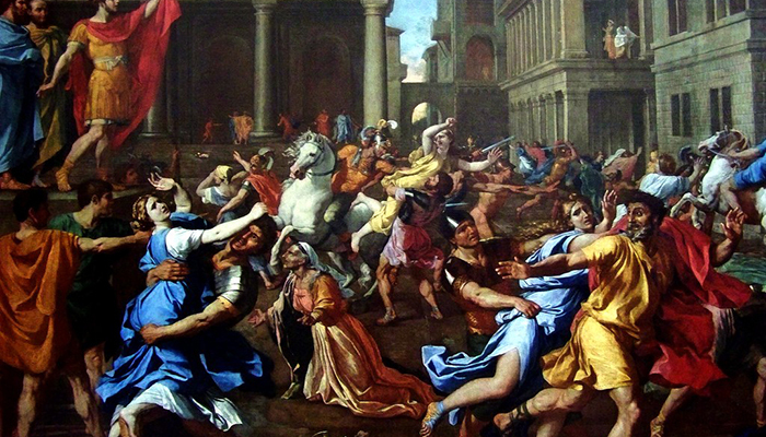 L'enlèvement des Sabines de Nicolas Poussin : violence en actes, scène en ordre
