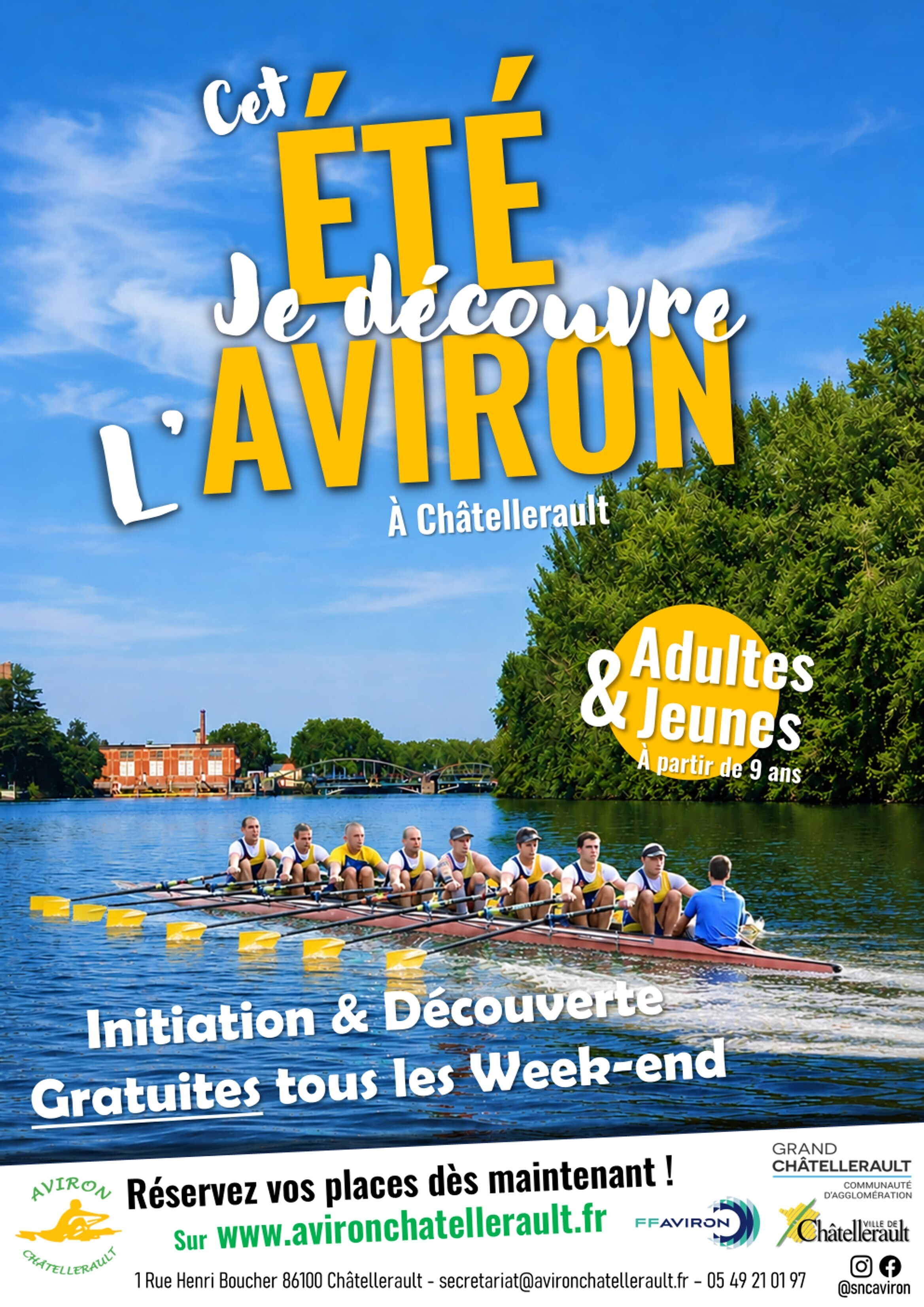 Initiation estivale à l'aviron
