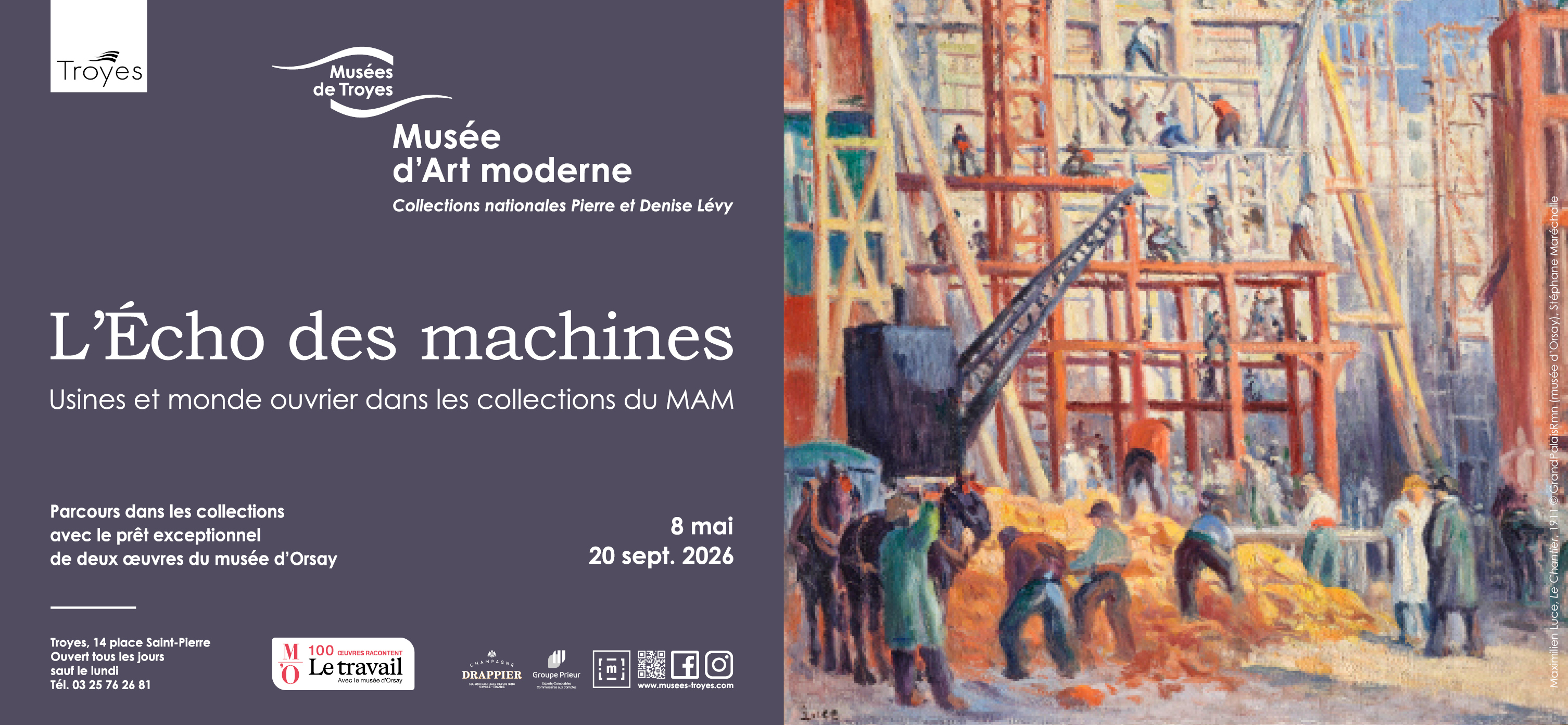 Exposition L’Écho des machines: usines et monde ouvrier dans les collections du MAM