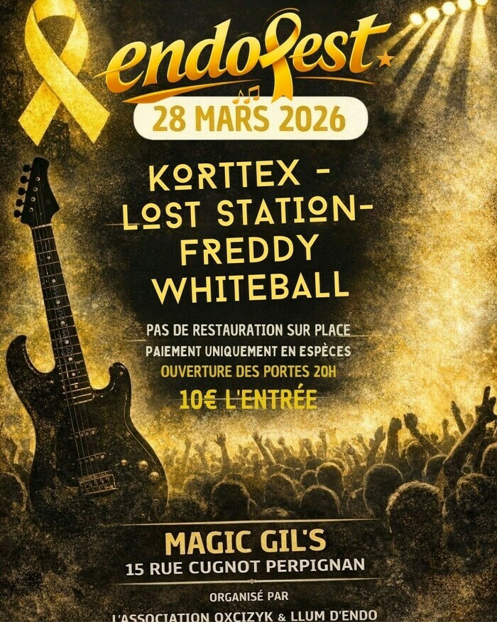 EndoFest 2026 - Concert solidaire, Kortex, Lost Station, Freddy Whiteball
