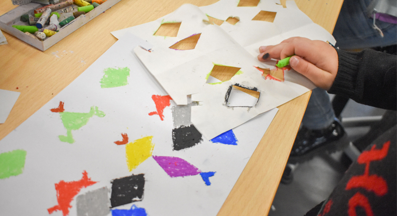 Atelier des vacances aux Tanneries - Pochoirs