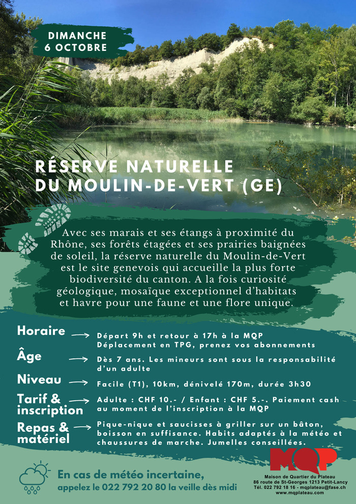 Sortie à la réserve du Moulin-de-Vert (GE)