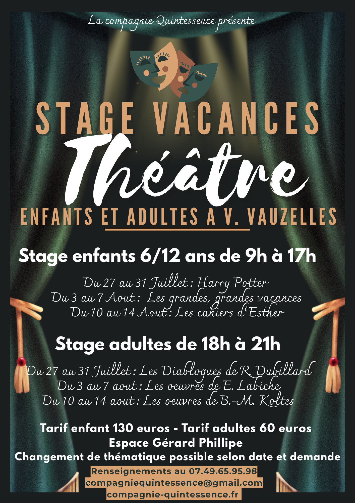 Stage de théâtre d'été