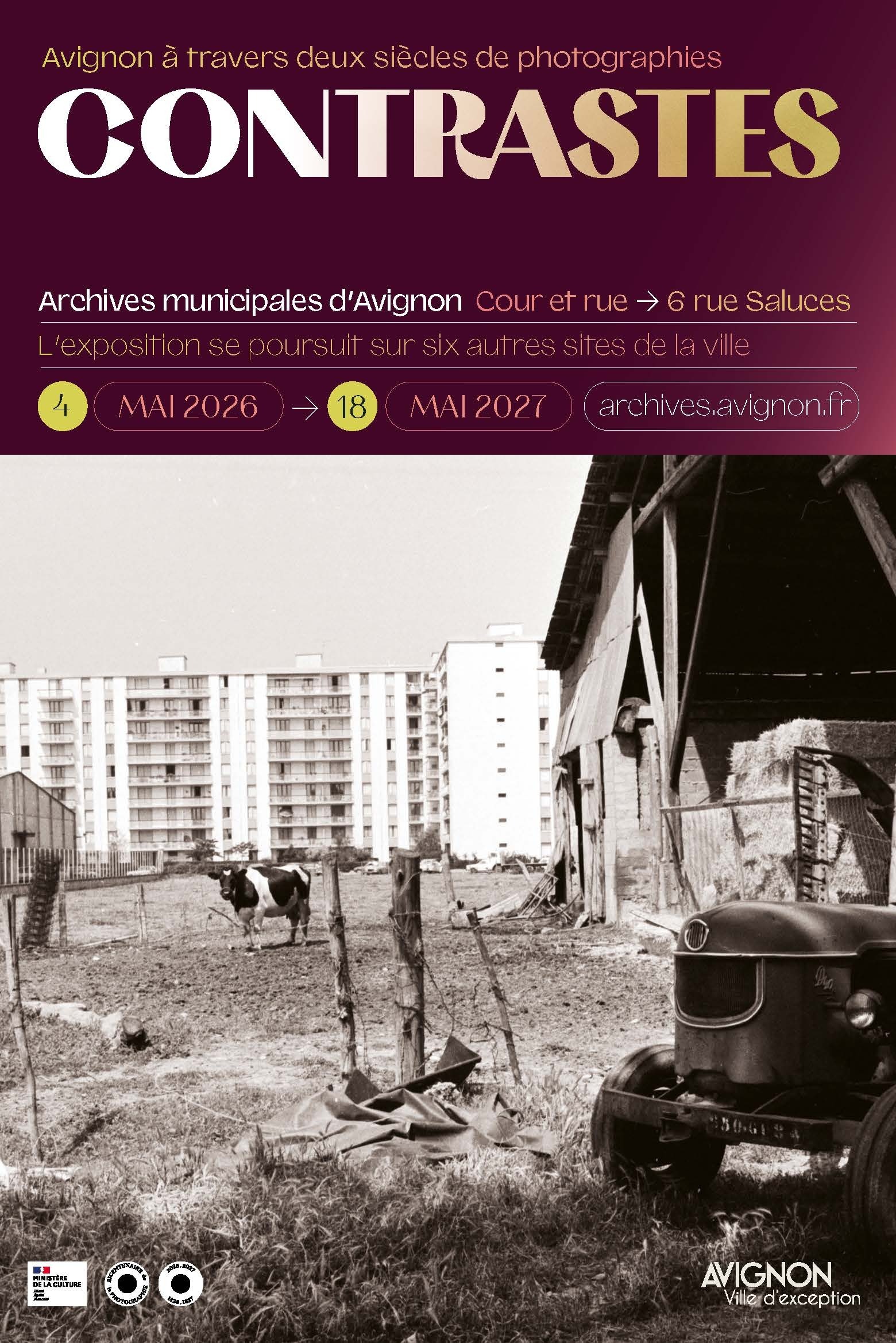 DÉCOUVERTE DE L’EXPOSITION TEMPORAIRE « CONTRASTES : AVIGNON À DEUX SIÈCLES DE PHOTOGRAPHIES »