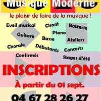 Inscriptions à L'École de Musique Moderne