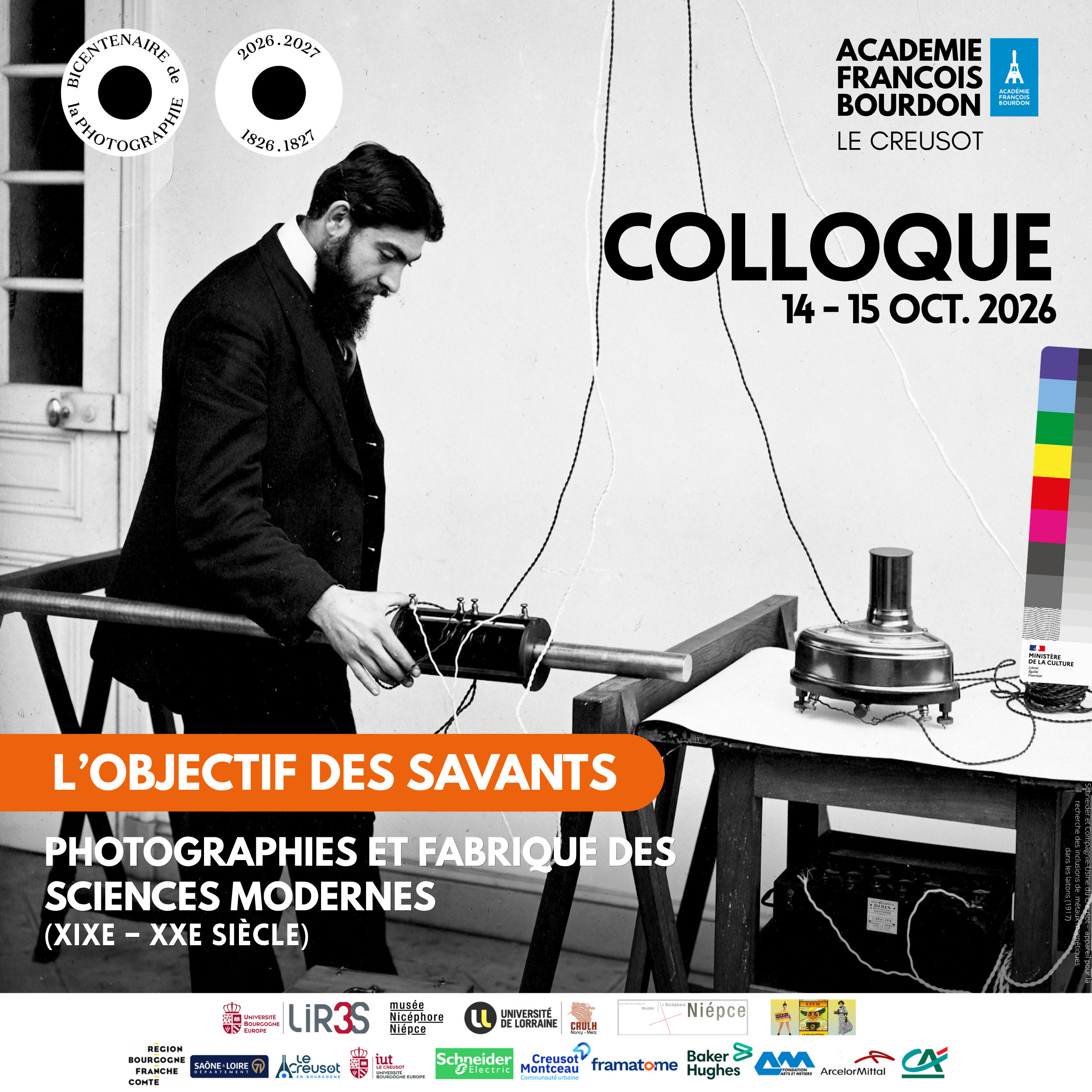 Colloque scientifique "L'objectif des savants. Photographies et fabrique des sciences modernes (XIXe - XXe siècle)"