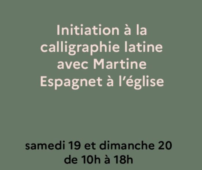 Atelier : initiation à la calligraphie latine