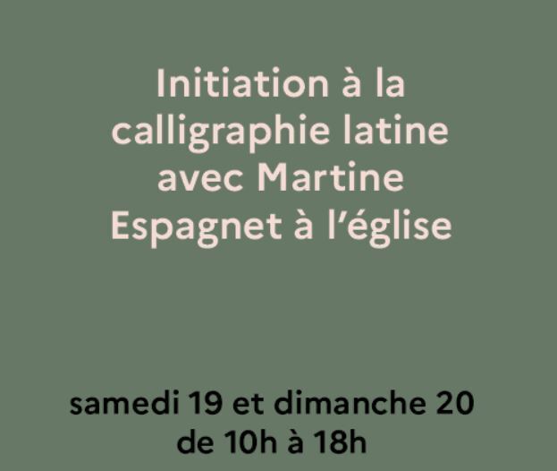 Atelier : initiation à la calligraphie latine