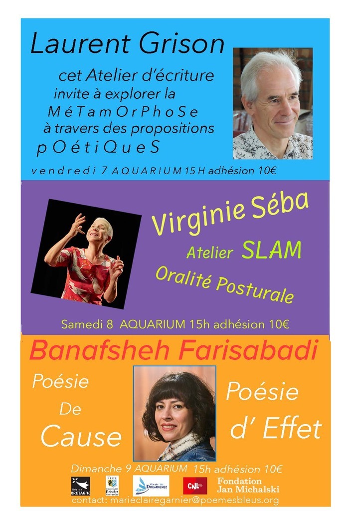 Affiche — Ateliers d’écriture à Douarnenez