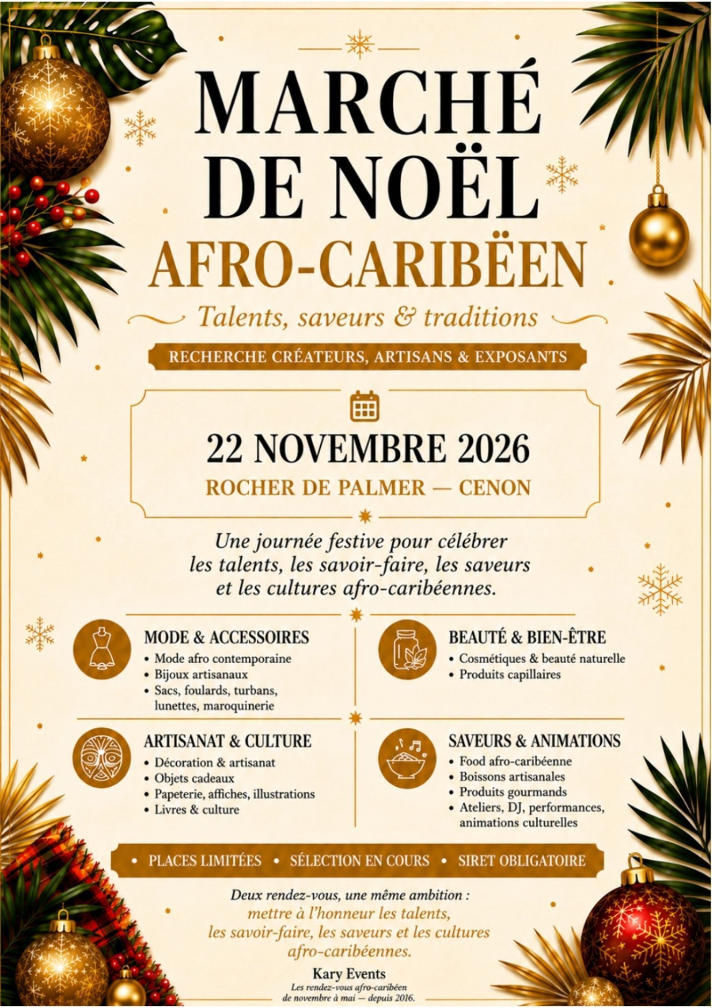 Marché de Noël Afro-Caribéen — Talents, Saveurs & Traditions