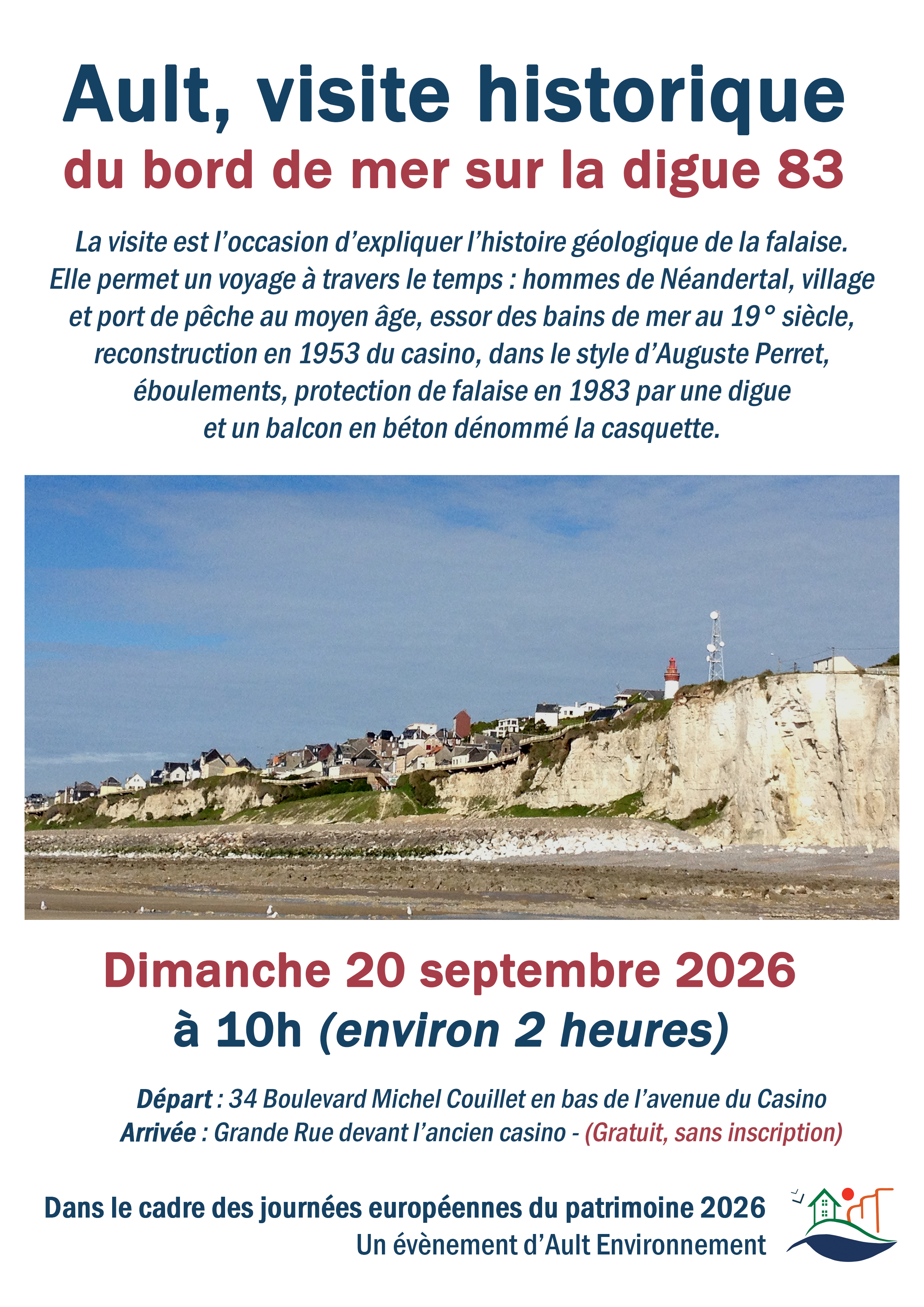 Ault, visite historique du bord de mer sur la digue 83