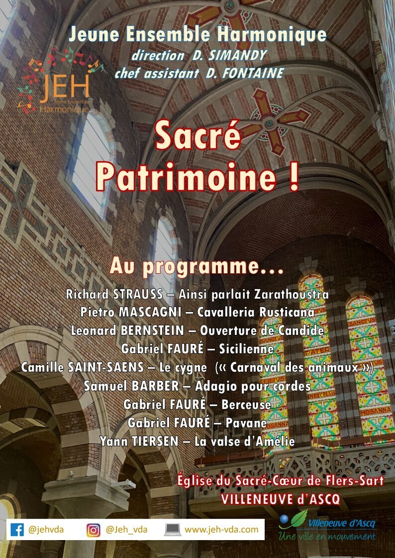 Concert du Jeune Ensemble Harmonique : Sacré Patrimoine!
