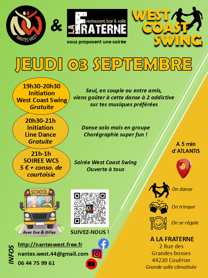 Initiations West Coast Swing & Line Dance + Soirée WCS