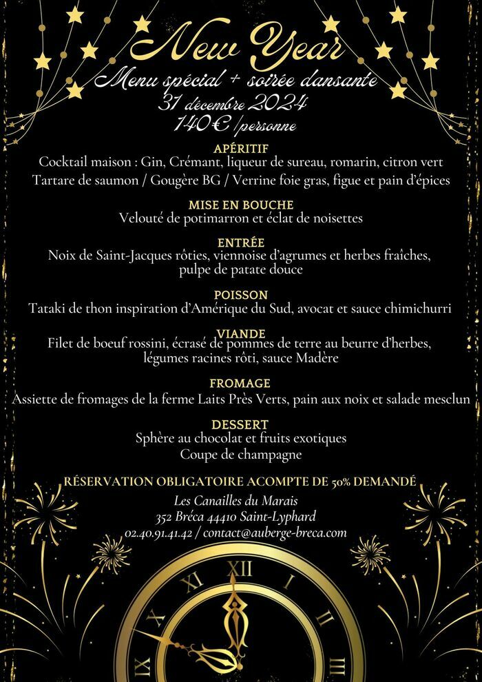 Vos Menus de fêtes de fin d