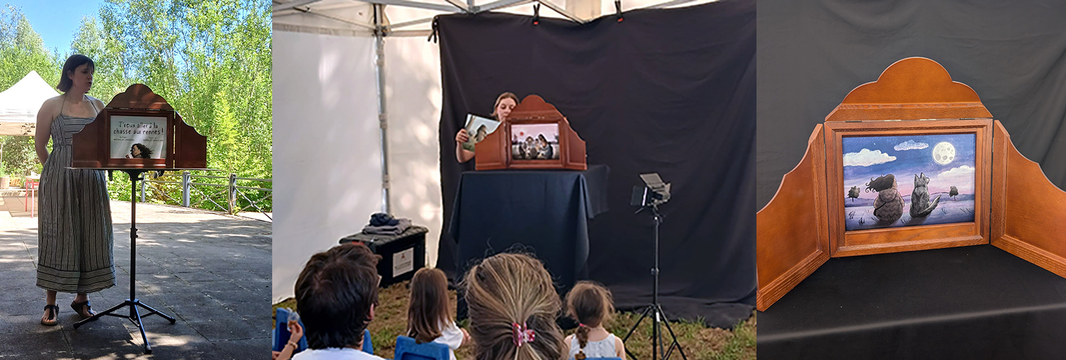 Lecture kamishibaï « J'veux aller à la chasse aux rennes »