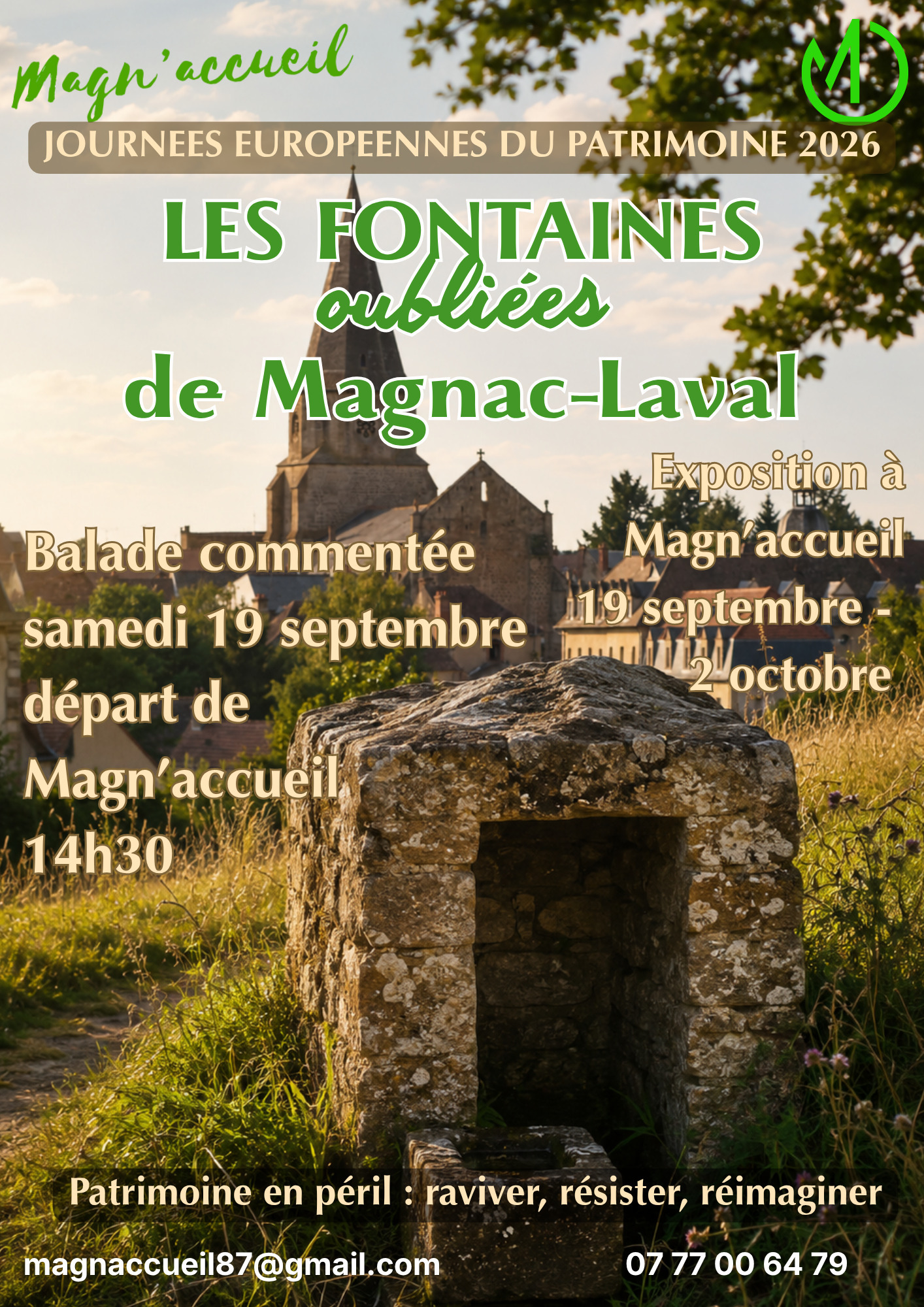Exposition : les fontaines oubliées de Magnac-Laval