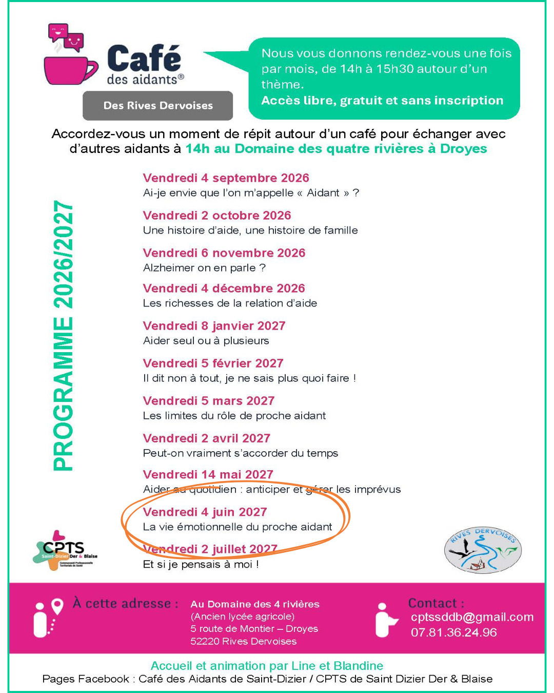 Café des Aidants© – Rives Dervoises (Droyes) :La vie émotionnelle du proche aidant