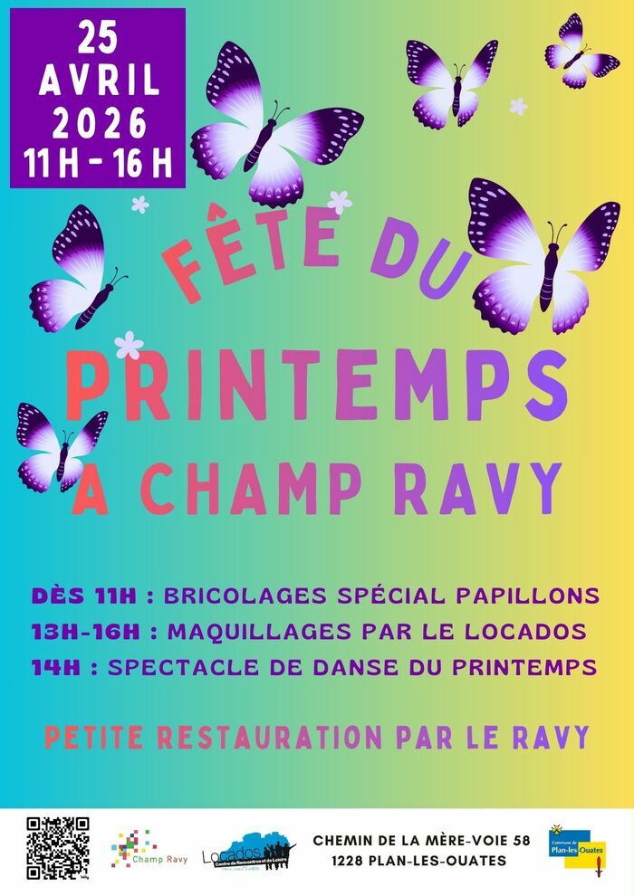 Champ Ravy vous invite à célébrer le printemps samedi 25 avril