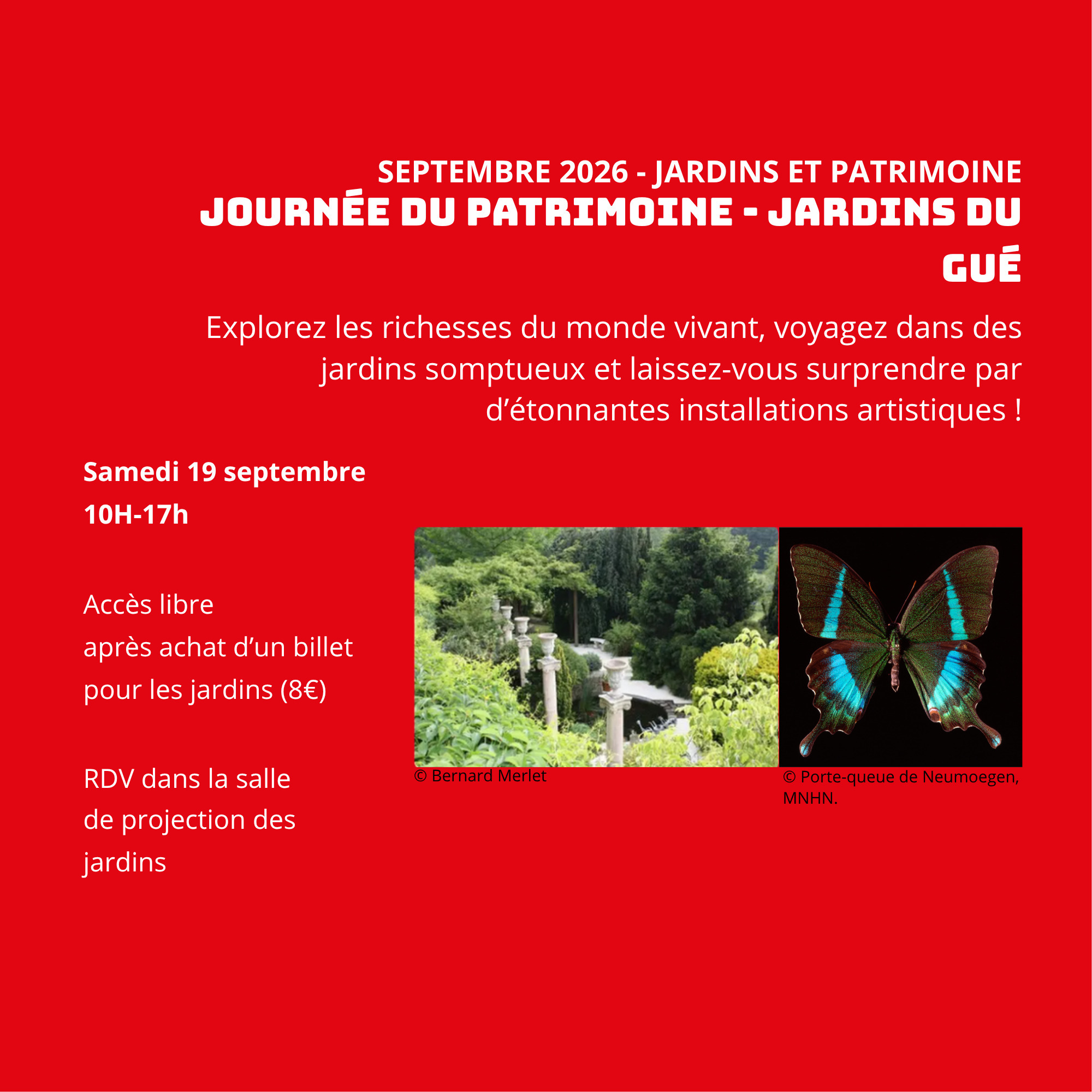 Exposition : "Le jardin, un patrimoine vivant"