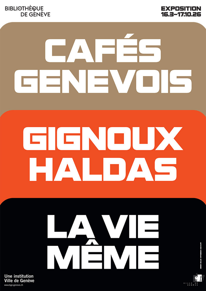 Affiche de l'exposition "Cafés genevois: la vie même"
