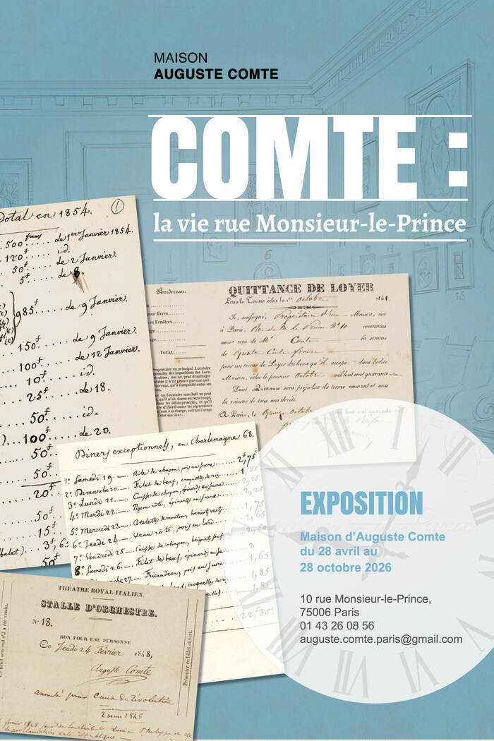 Exposition "Comte: la vie rue Monsieur-le-Prince" à la Maison d'Auguste Comte