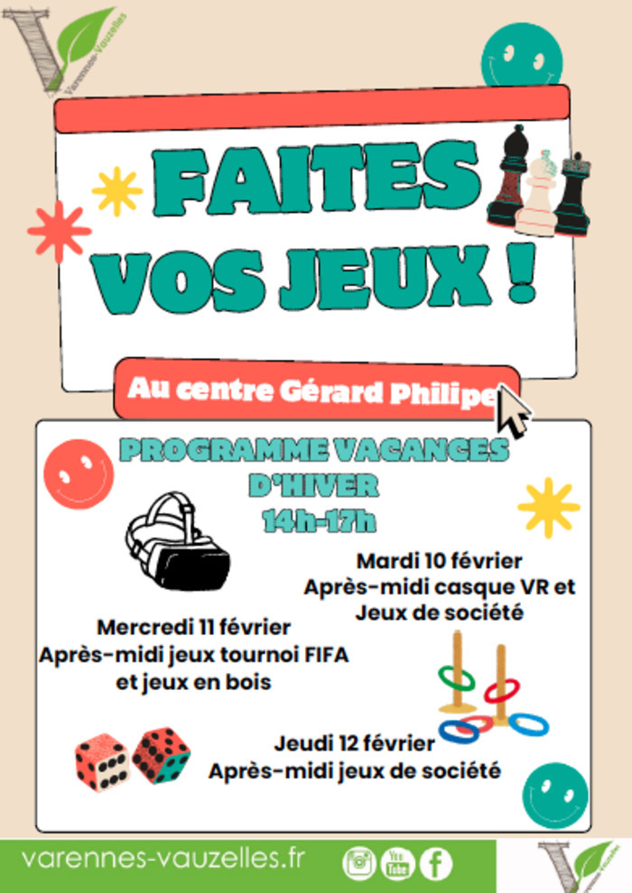 « Faites vos jeux ! » revient pour les vacances de février 🎮