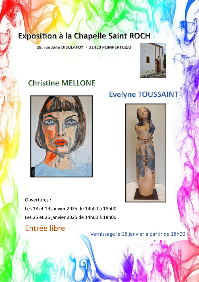 Exposition Christine MELLONE et Evelyne TOUSSAINT Chapelle Saint... Du 18 au 26 janv 2025