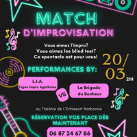 Match d’improvisation La Brigade du Bonheur de Narbonne versus la LIA (Ligue d’improvisation Agathoise).