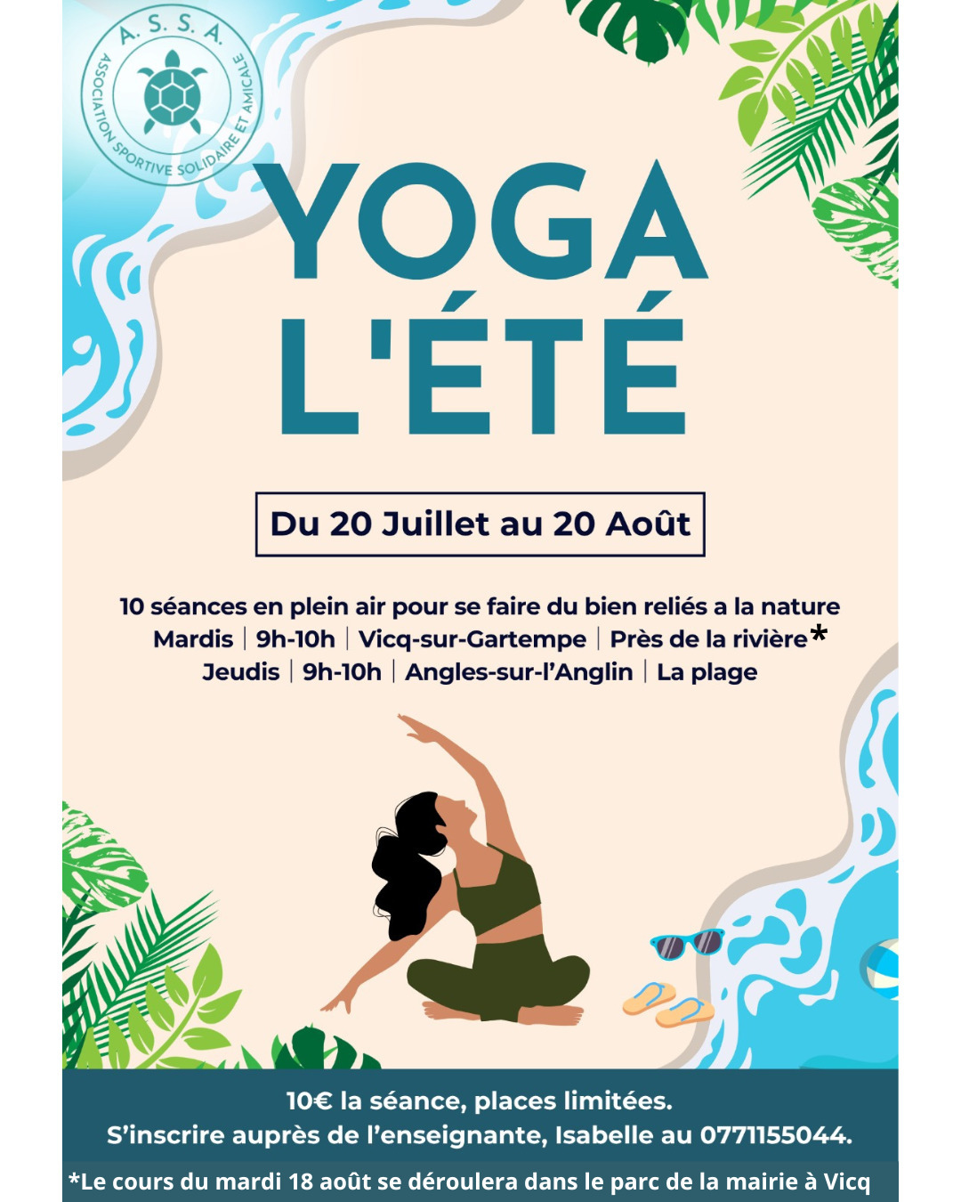 Yoga au bord de l'eau