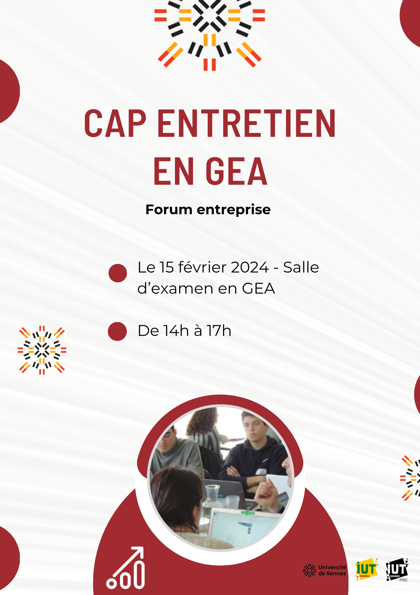 Un événement entièrement consacré à la rencontre d'entreprises prêtes à recruter des alternants pour l'année 2024/2025 pour les étudiants de Gestion des entreprises et des Administration (GEA)