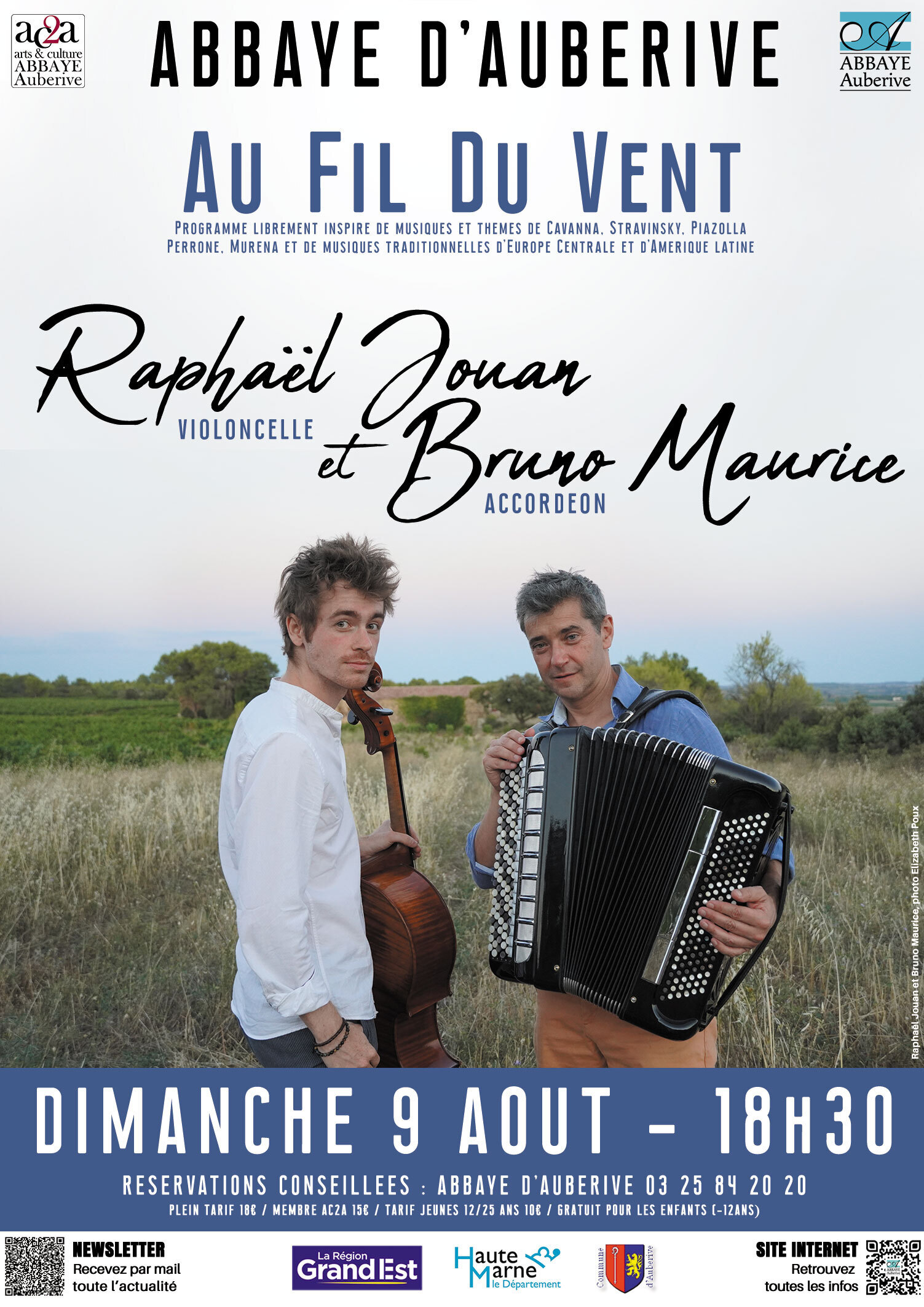 Concert avec Raphaël Jouan et Bruno Maurice : Au Fil du Vent