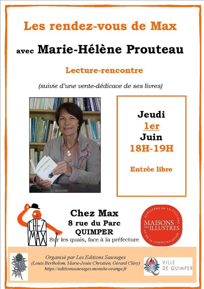 Rencontre-lecture de Marie-Hélène Prouteau, suivie d'une signature de ses livres.