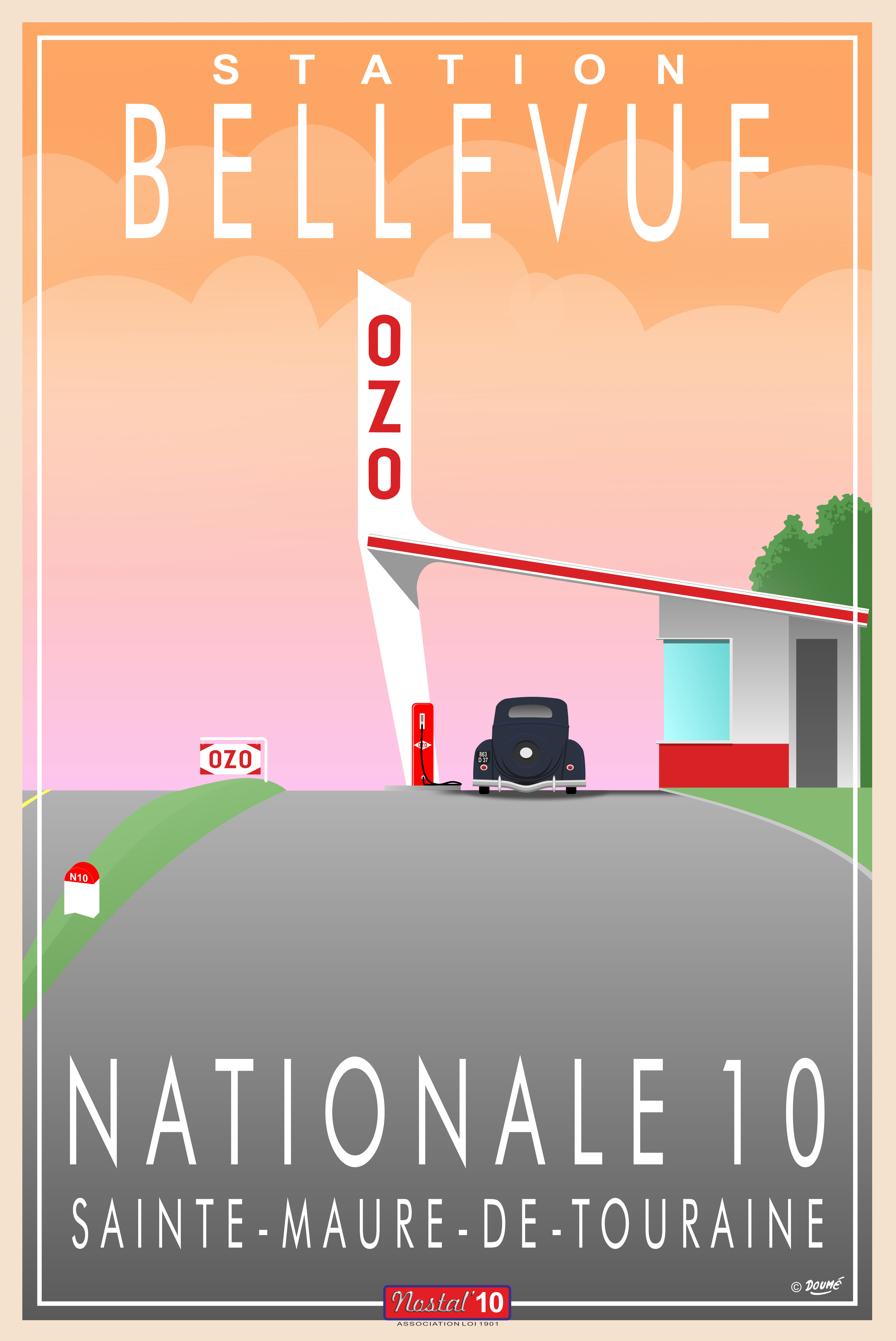Accueil à l'ancienne station-service OZO Bellevue