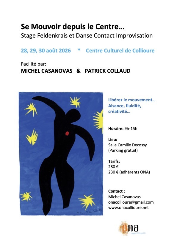 "Se Mouvoir depuis le Centre" Feldenkrais & Danse Contact Improvisation