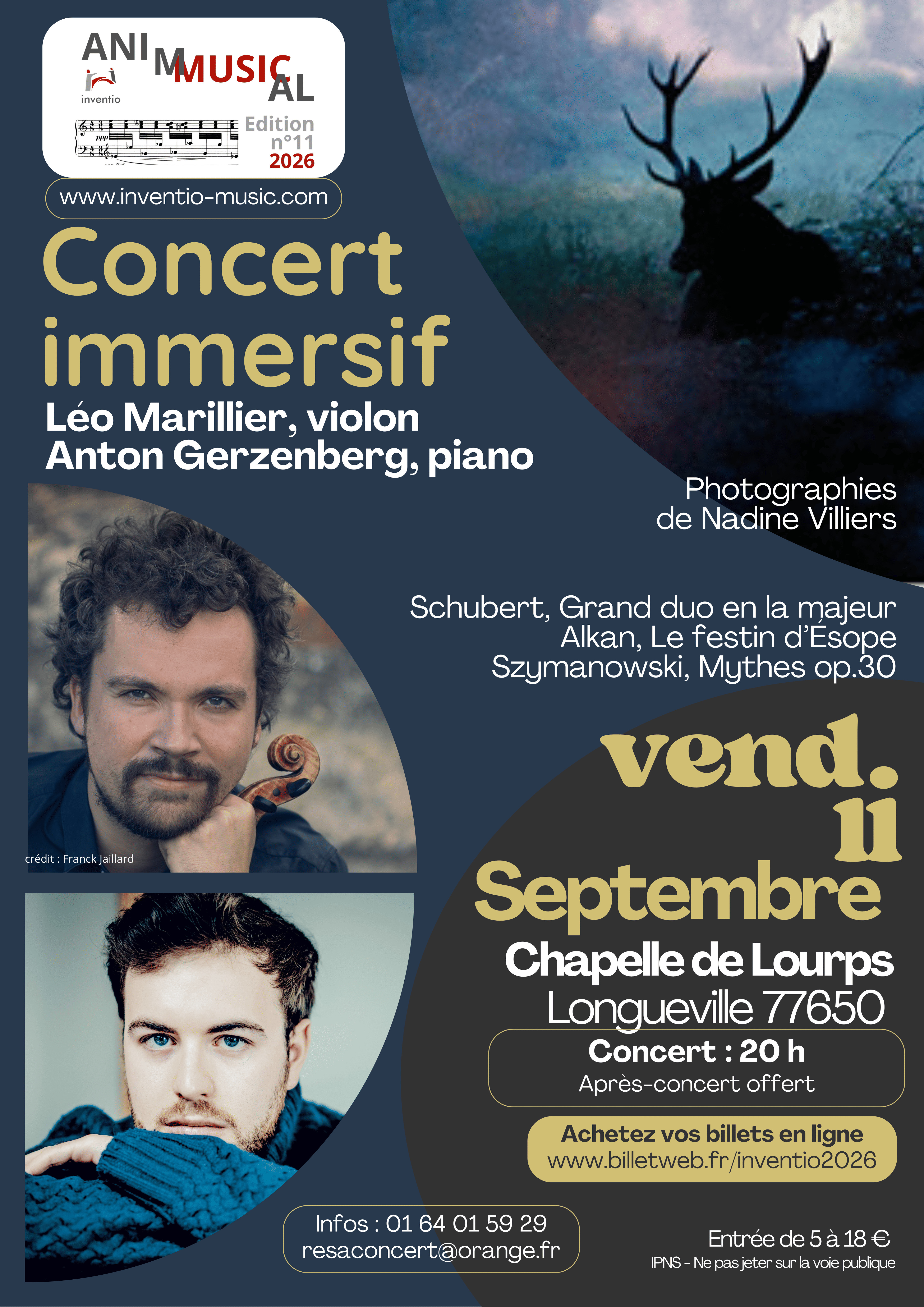 Concert immersif Léo Marillier, violon et Anton Gerzenberg, piano