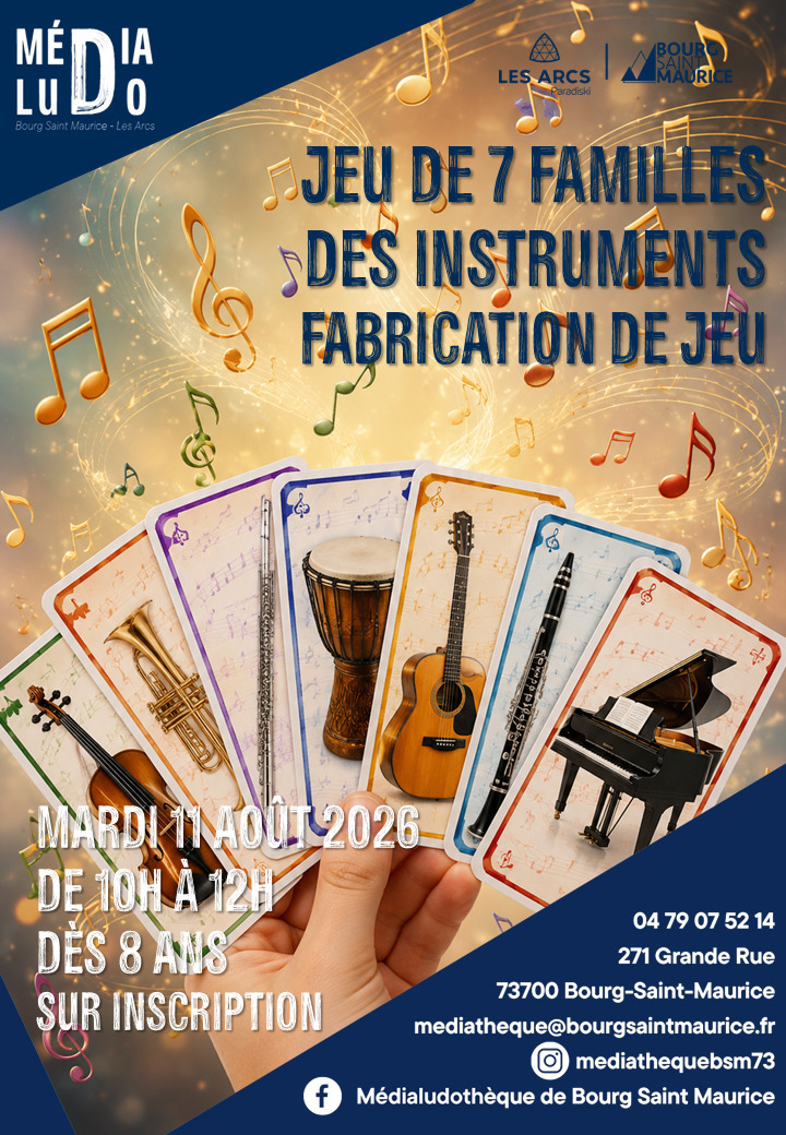 Fabrication de jeu : Jeu de 7 familles des instruments