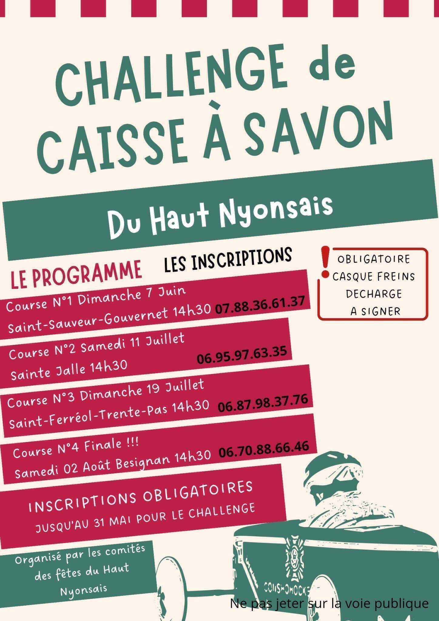 Chalenge de caisse a savon du haut Nyonsais