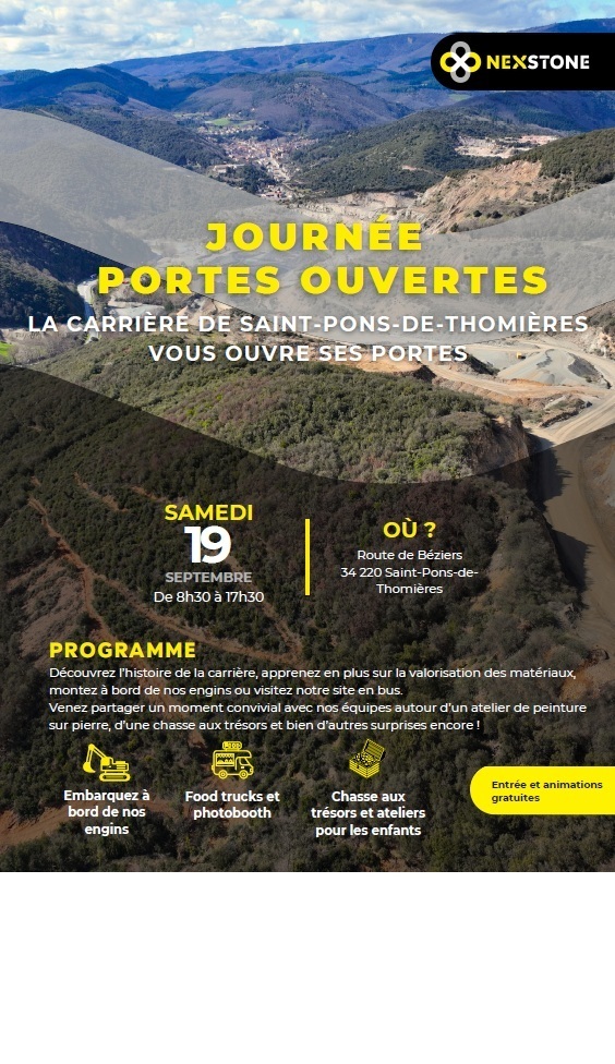 Visite d'une carrière en exploitation et activités pour les enfants