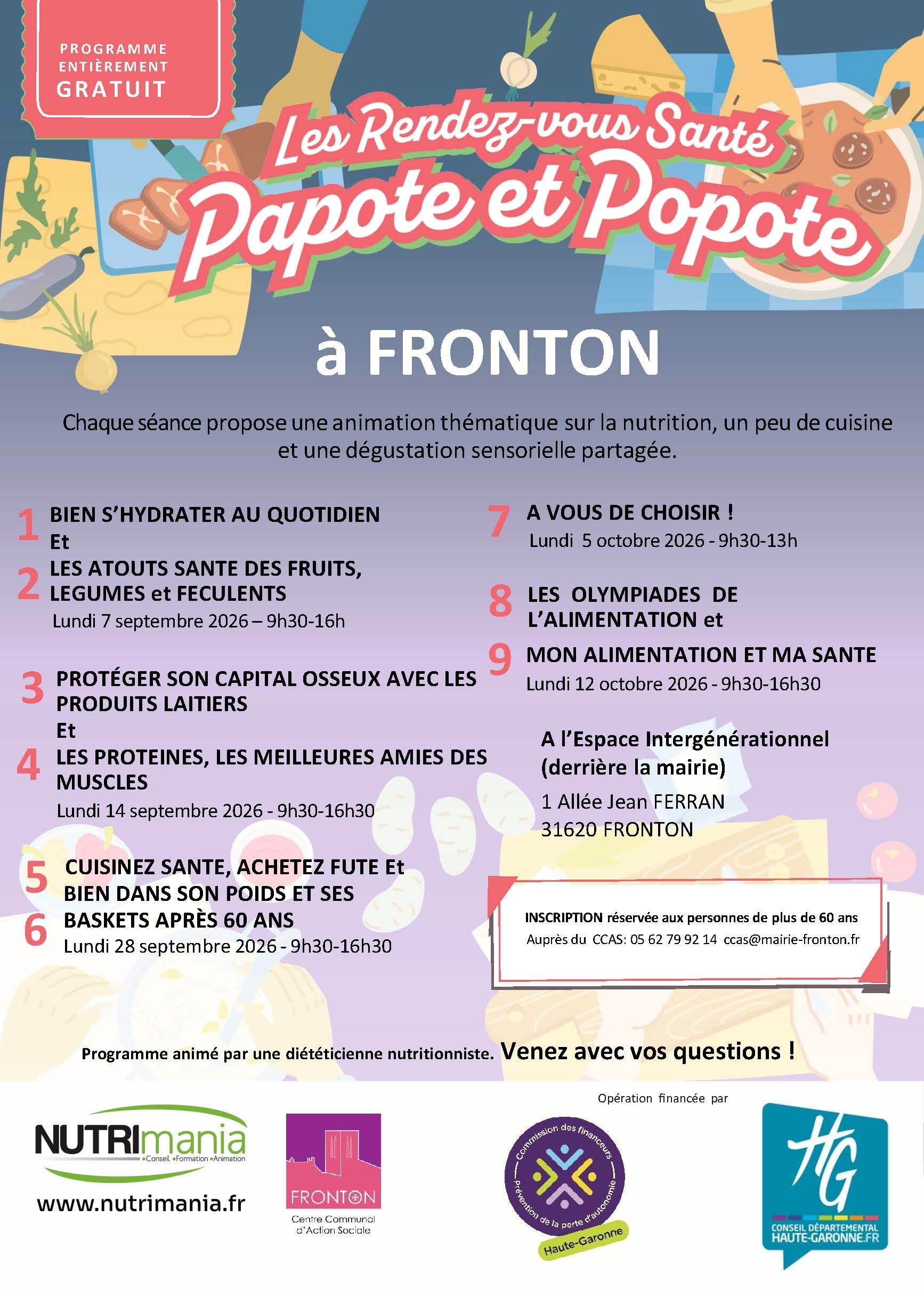 Les rendez-vous santé PAPOTE & POPOTE