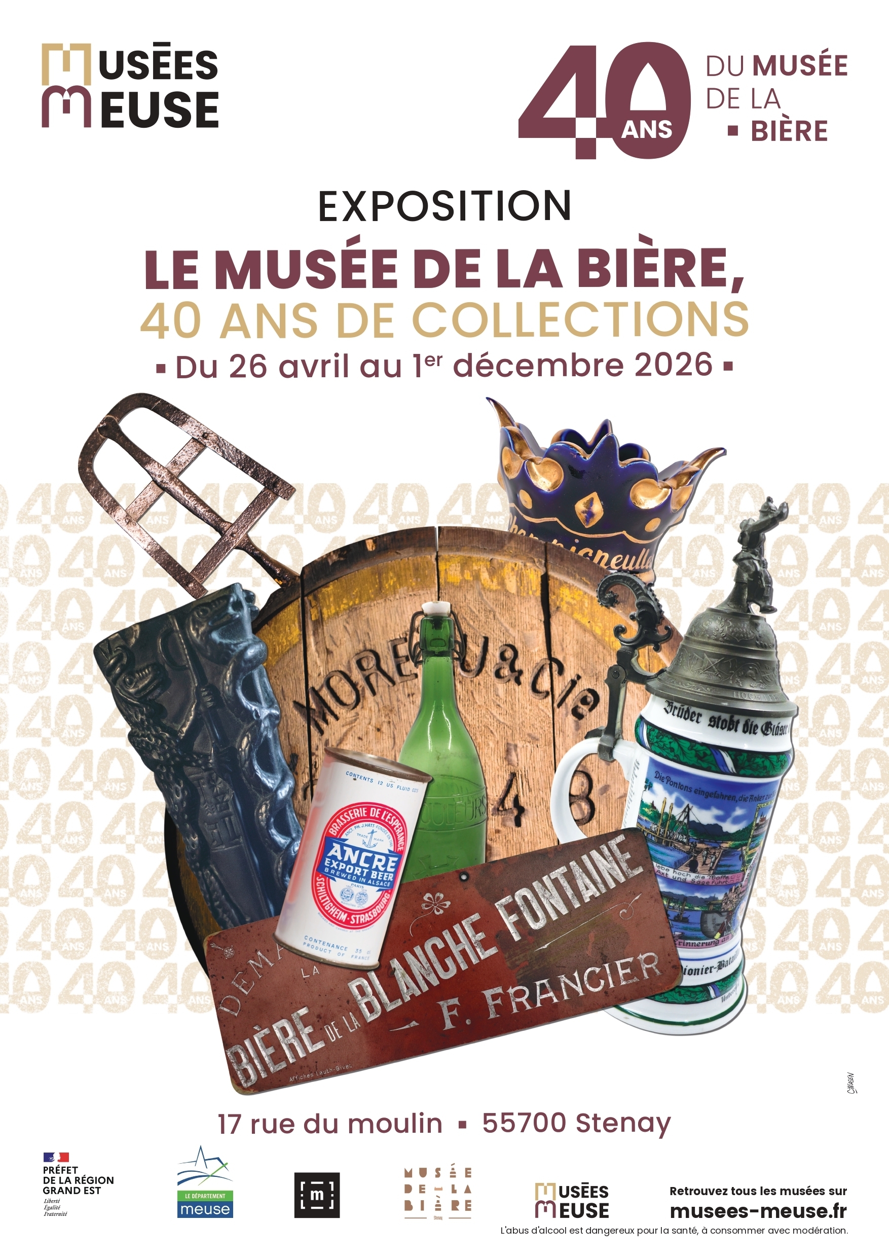 Visite guidée de l'exposition temporaire "Le Musée de la Bière, 40 ans de collections"