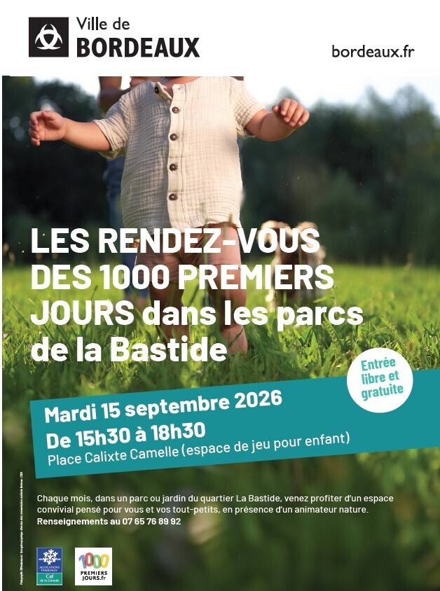 Les rendez-vous des 1000 premiers jours dans les parcs de la Bastide