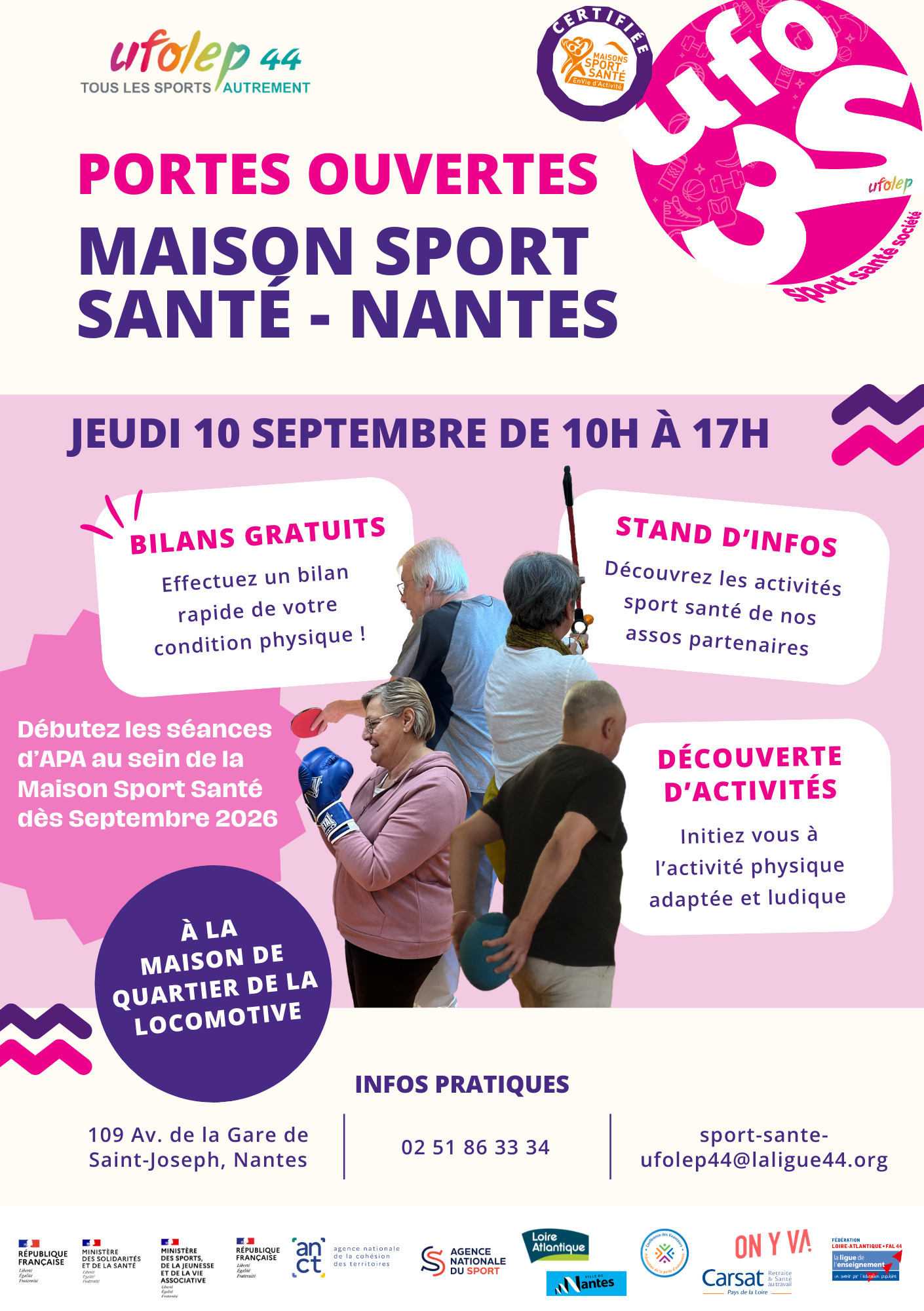 Portes ouvertes Maison Sport Santé UFOLEP 44