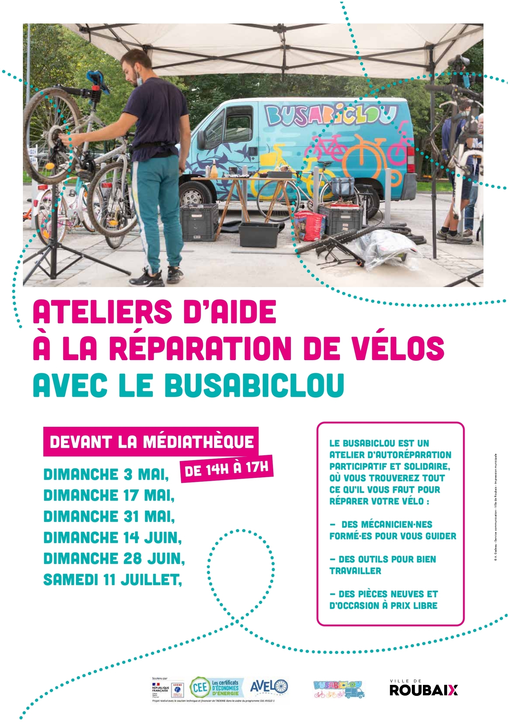 Ateliers d'aide à la réparation de vélos