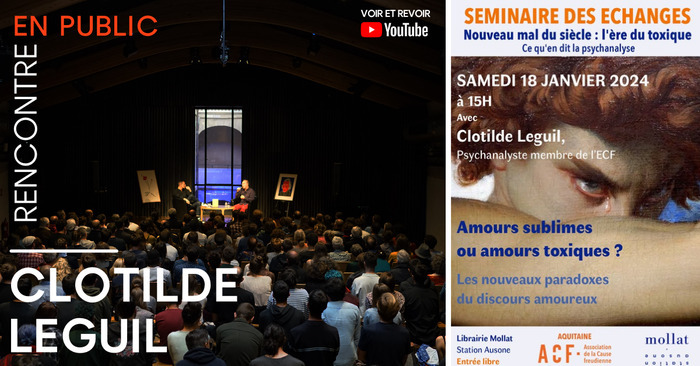 ACF - Séminaire des échanges avec Clotilde Leguil Le 18 janv 2025