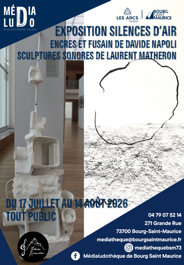 Exposition "Silences d'air" : Encres et fusain de Davide Napoli, sculptures sonores de Laurent Matheron