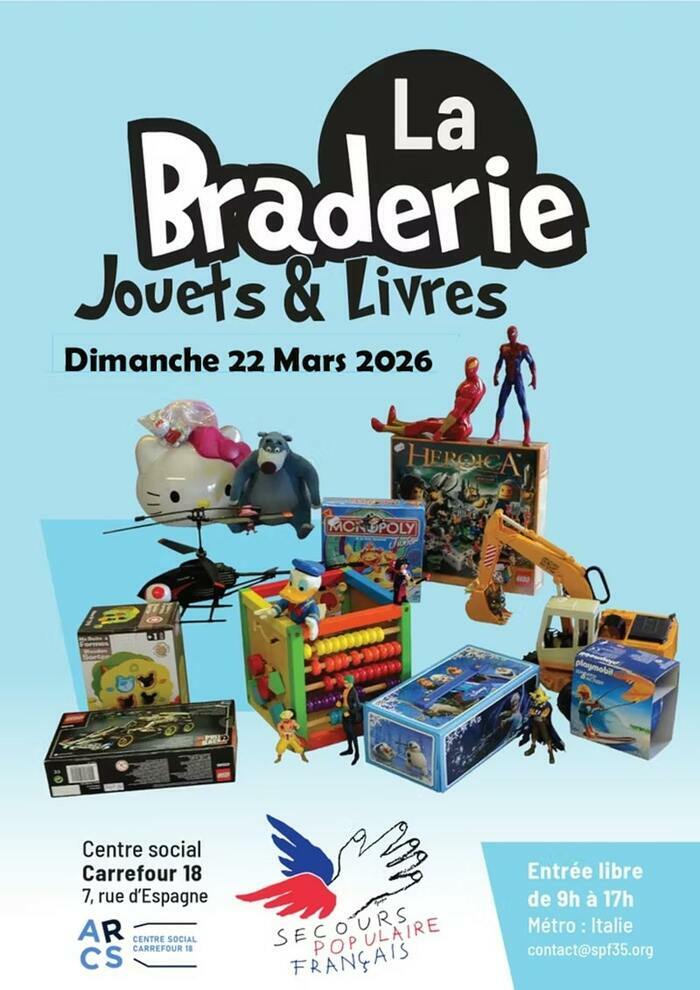 Braderie jouets et livres du Secours Populaire