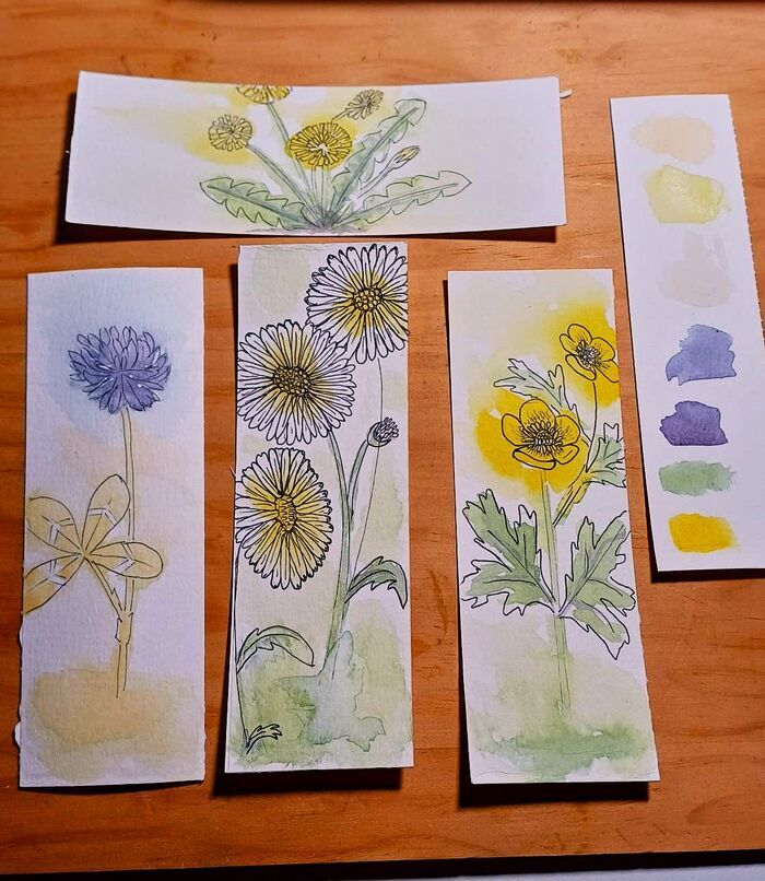 Encres végétales et illustration florale