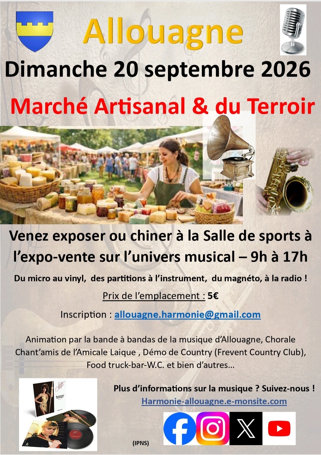 Marché artisanal & Expo vente sur l'univers musical
