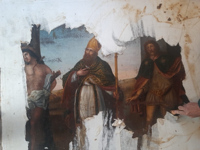 Exposition du tableau du 17ème : Saint-Sébastien, Saint-Martin et Saint Roch