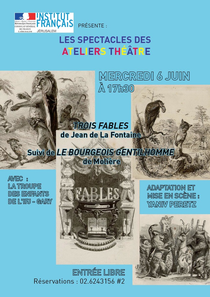 Théâtre / Spectacles des ateliers enfants | Trois fables, suivi de Le bourgeois gentilhomme